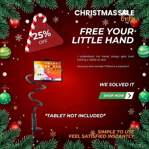 LazyHold 360° Flexible Phone & Tablet Stand – Adjustable Long Arm Clamp for Bed, Desk & Headboard