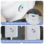 Smart Infrared Induction Household Charging Automatic Toilet Flusher Set Push-Free Button Sensor Toilet Accessories