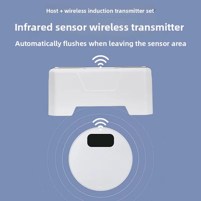 Smart Infrared Induction Household Charging Automatic Toilet Flusher Set Push-Free Button Sensor Toilet Accessories