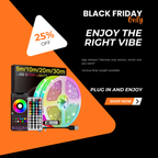 RGB LED Room Light Strip – Remote Controlled Mood Lighting for Bedroom & Gaming Setup