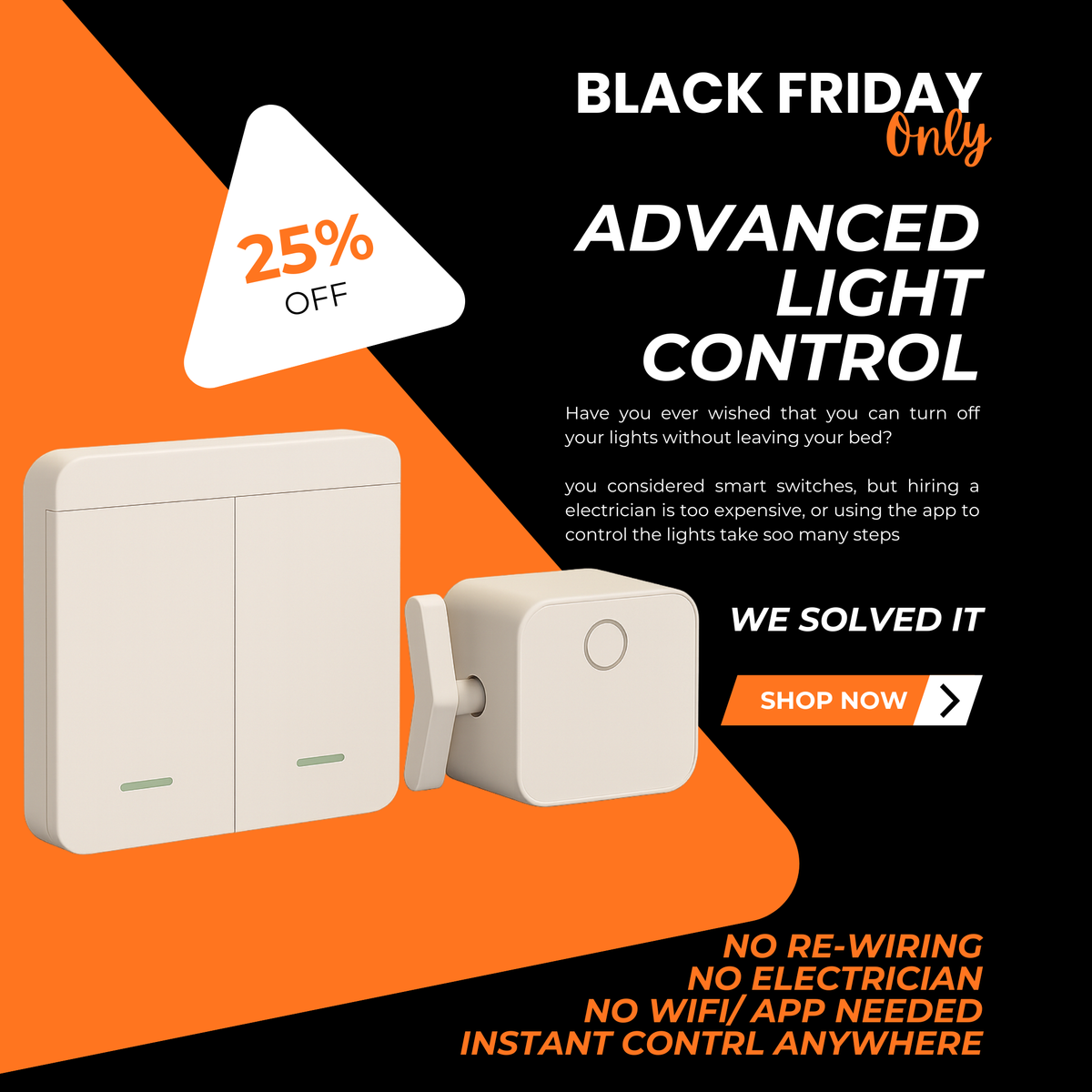 Clicky - turn lights off without leaving your bed