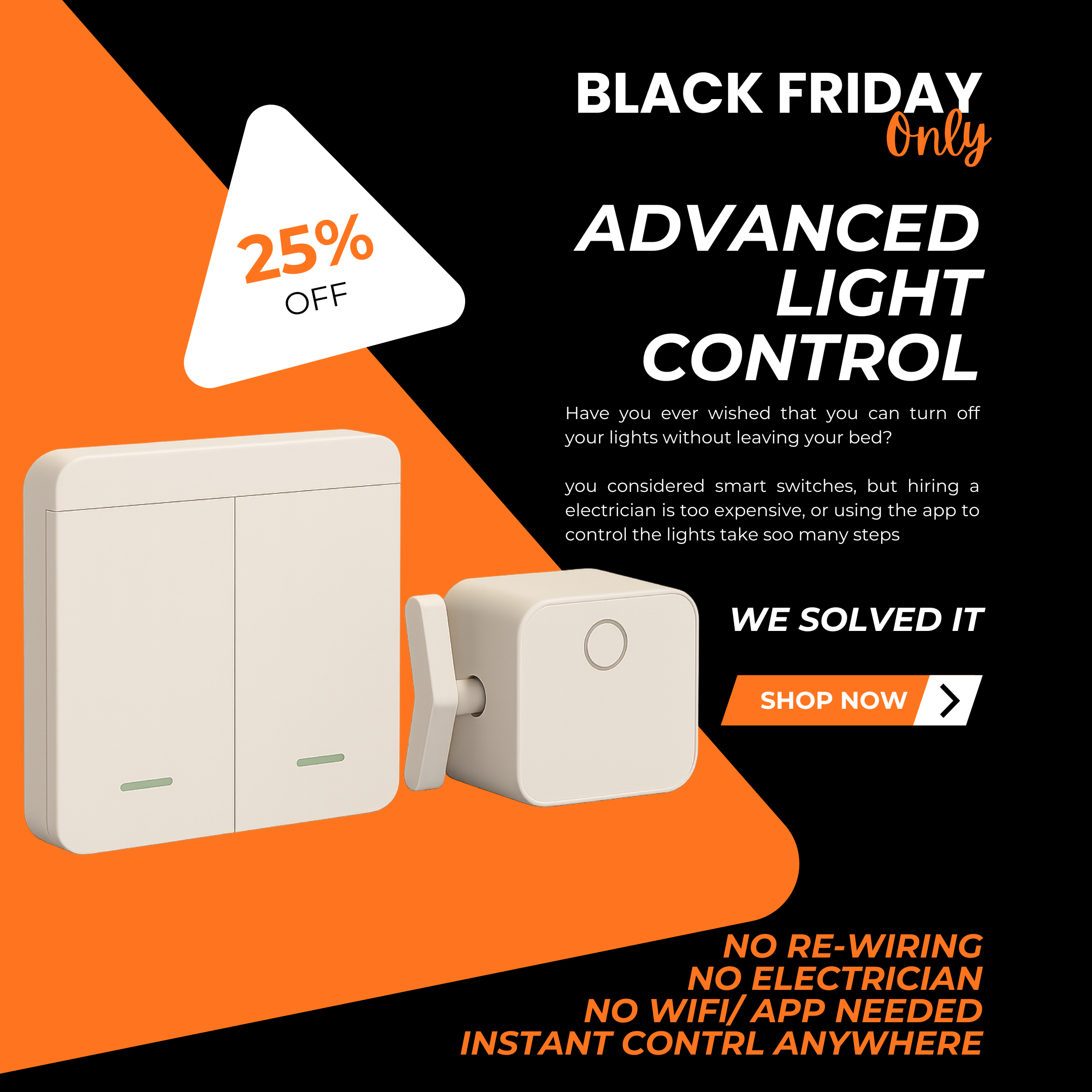 Clicky - turn lights off without leaving your bed