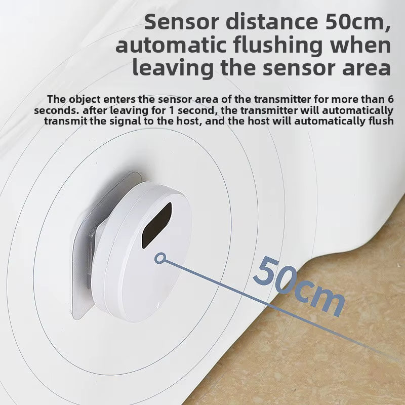 Smart Infrared Induction Household Charging Automatic Toilet Flusher Set Push-Free Button Sensor Toilet Accessories