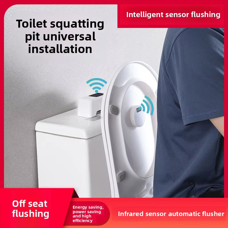 Smart Infrared Induction Household Charging Automatic Toilet Flusher Set Push-Free Button Sensor Toilet Accessories